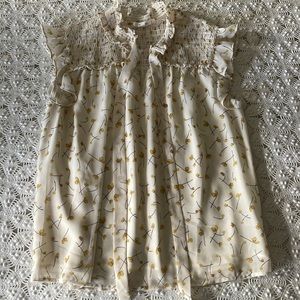 Pleione cream floral blouse. Size Small